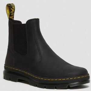 Dr Marten sz 7 Embury Chelsea boot black Wyoming leather in great pre owned cond